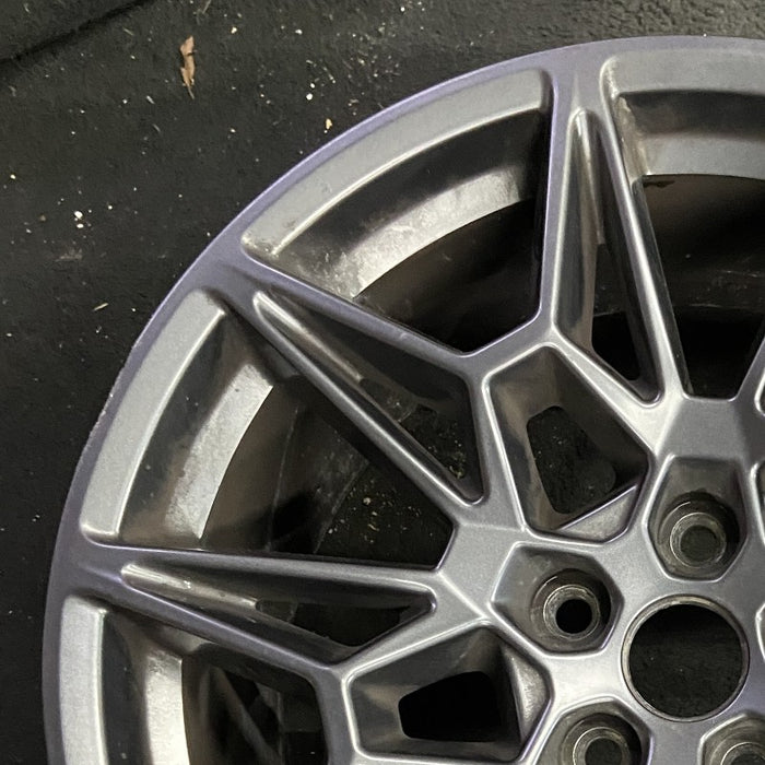 19" MUSTANG 24 19x9 10 spoke gray Original OEM Wheel Rim - Side Profile