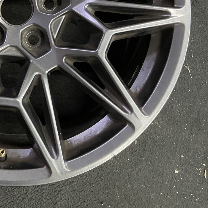 19" MUSTANG 24 19x9 10 spoke gray Original OEM Wheel Rim - Back View