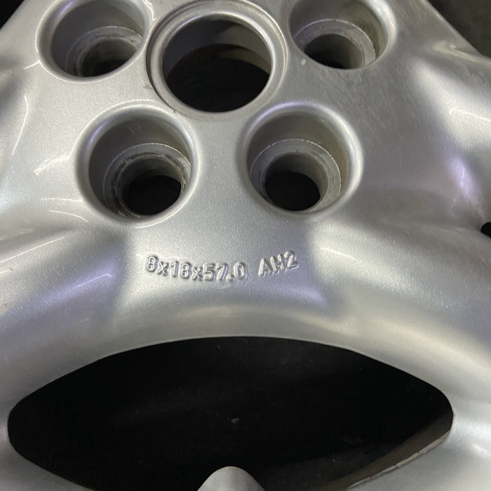 18" LAND ROVER 00-01 , alloy , 18x8, 6 spoke Original OEM Wheel Rim - Back View