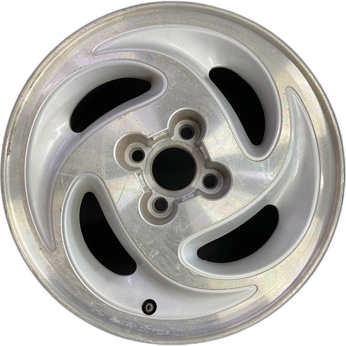 15" SATURN S SERIES 92 15x6 , 4 slot Original OEM Wheel Rim - Front View