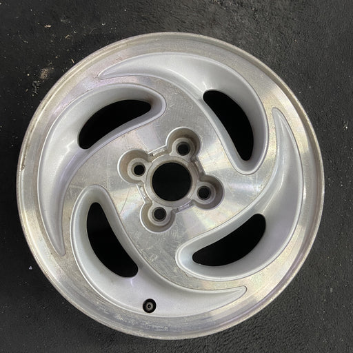 15" SATURN S SERIES 92 15x6 , 4 slot Original OEM Wheel Rim - Angle View