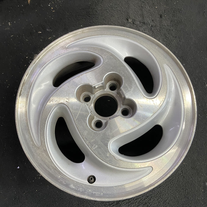 15" SATURN S SERIES 92 15x6 , 4 slot Original OEM Wheel Rim - Side Profile