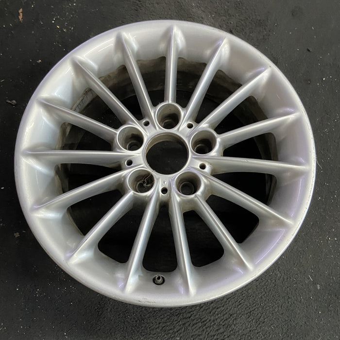 16" BMW 525i 01-03 16x7 , 15 spoke, rounded outer edge Original OEM Wheel Rim - Side Profile