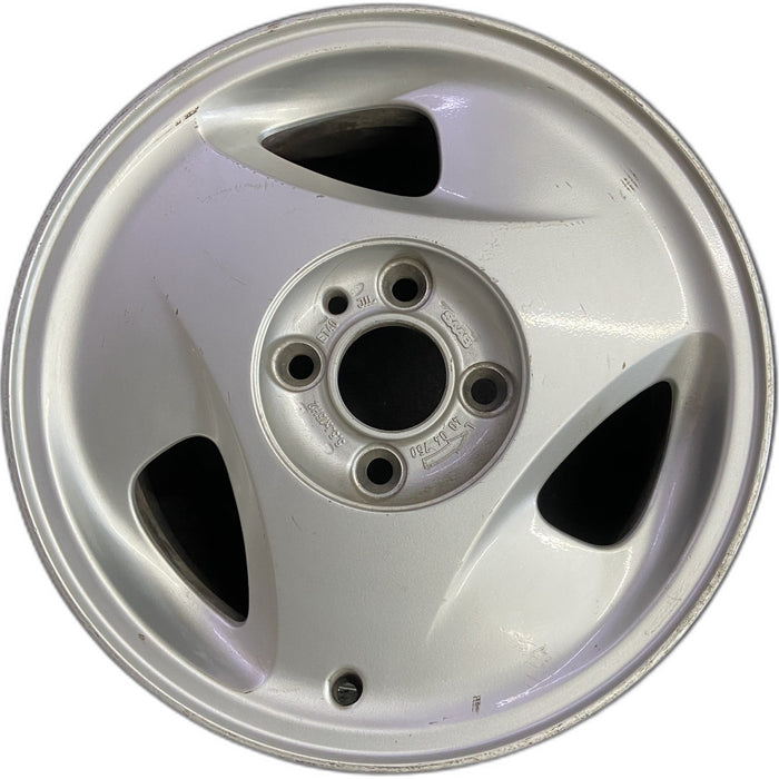 15" SAAB 900 92-93 15x5.5, alloy, 3 spoke, L. Original OEM Wheel Rim - Front View