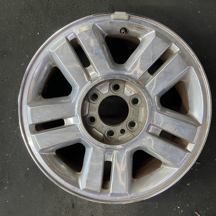 18" FORD F150 PICKUP 07-08 18x7.5, aluminum, 5 spoke, split spokes, chrome clad - Angle View
