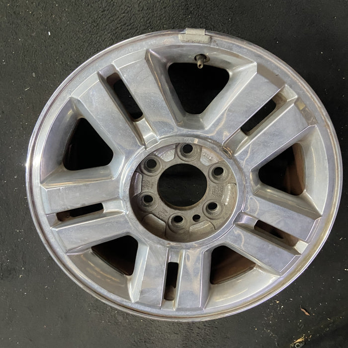 18" FORD F150 PICKUP 07-08 18x7.5, aluminum, 5 spoke, split spokes, chrome clad - Side Profile