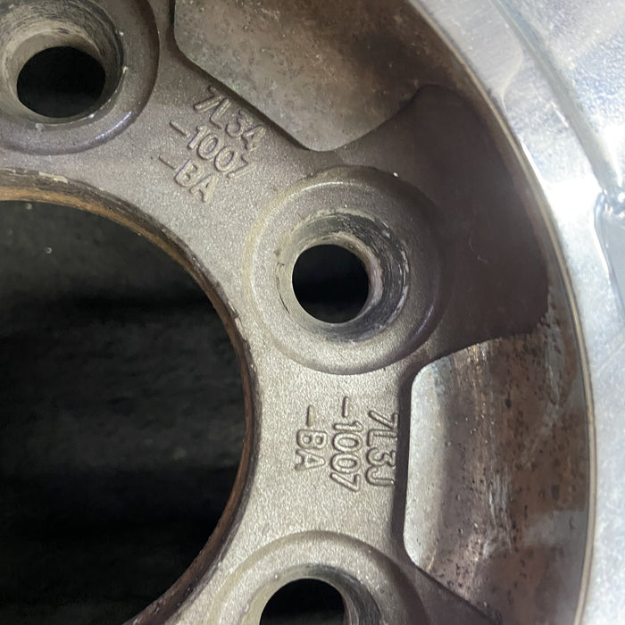 18" FORD F150 PICKUP 07-08 18x7.5, aluminum, 5 spoke, split spokes, chrome clad - Back View