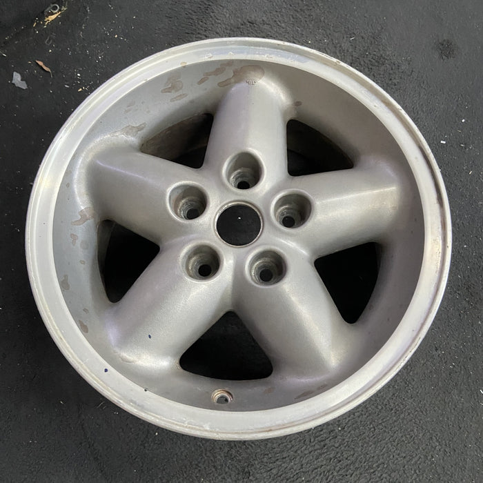 15" CHEROKEE 96 15x7, aluminum, 5 spoke Original OEM Wheel Rim - Side Profile