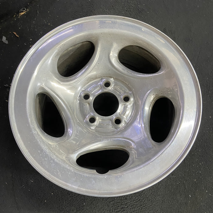 16" FORD F150 PICKUP 00 12mm lugs , 16x7, aluminum, 5 ovals spokes Original OEM - Side Profile
