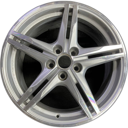 19" CORVETTE 23-24 frt 19x8.5 10 single spoke sterling silver opt Q9Y Original - Front View