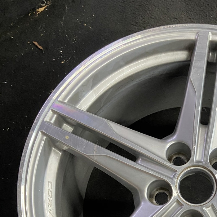 20" CORVETTE 23-24 rear 20x11 10 single spoke sterling silver opt Q9Y Original - Side Profile