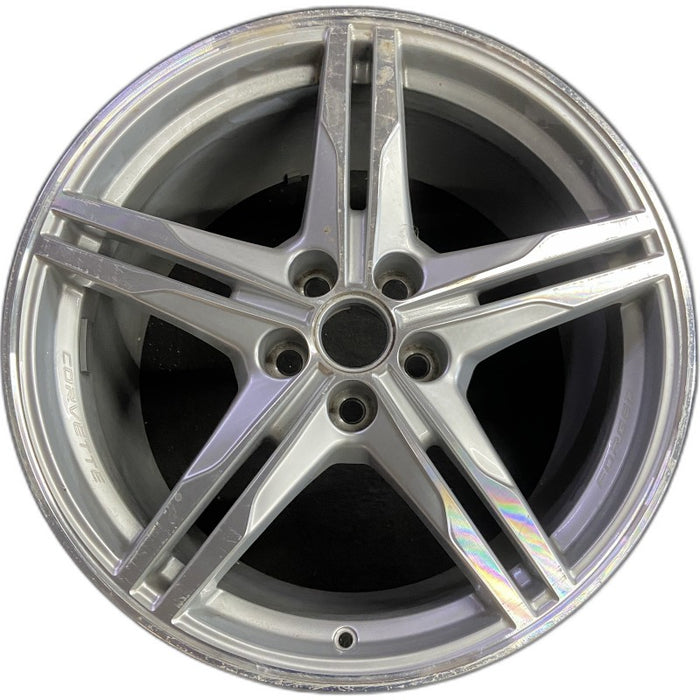 20" CORVETTE 23-24 rear 20x11 10 single spoke sterling silver opt Q9Y Original - Front View
