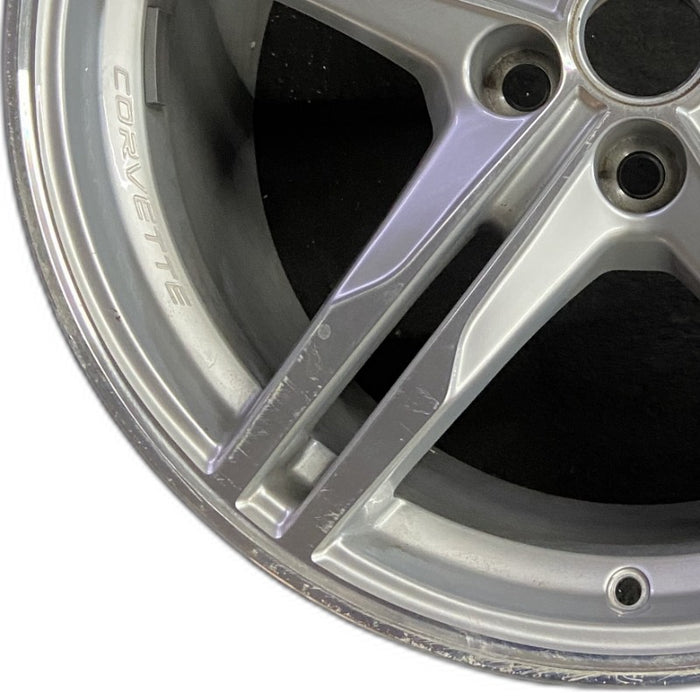 20" CORVETTE 23-24 rear 20x11 10 single spoke sterling silver opt Q9Y Original - Back View