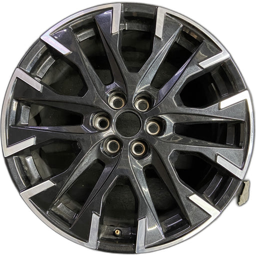 20" TRAVERSE 24 , 20x8, machined black Original OEM Wheel Rim - Front View