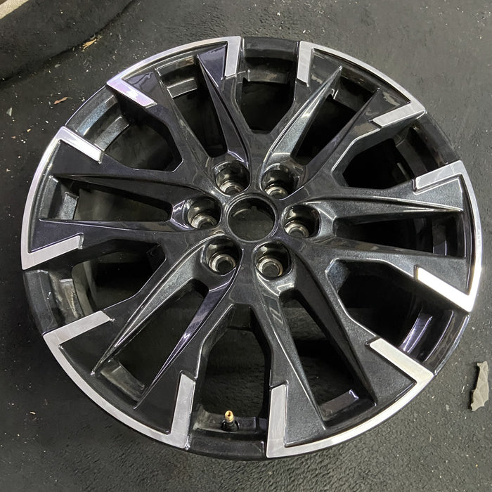 20" TRAVERSE 24 , 20x8, machined black Original OEM Wheel Rim - Side Profile