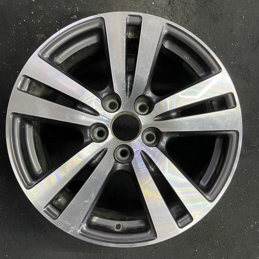 18" PILOT 16-18 18x8 , 5 double spoke , machined face Original OEM Wheel Rim - Angle View