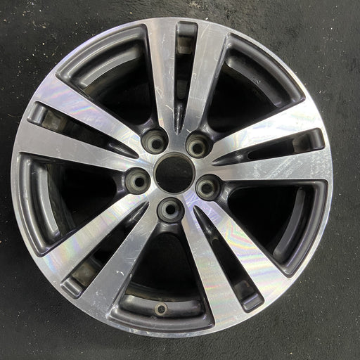 18" PILOT 16-18 18x8 , 5 double spoke , machined face Original OEM Wheel Rim - Angle View