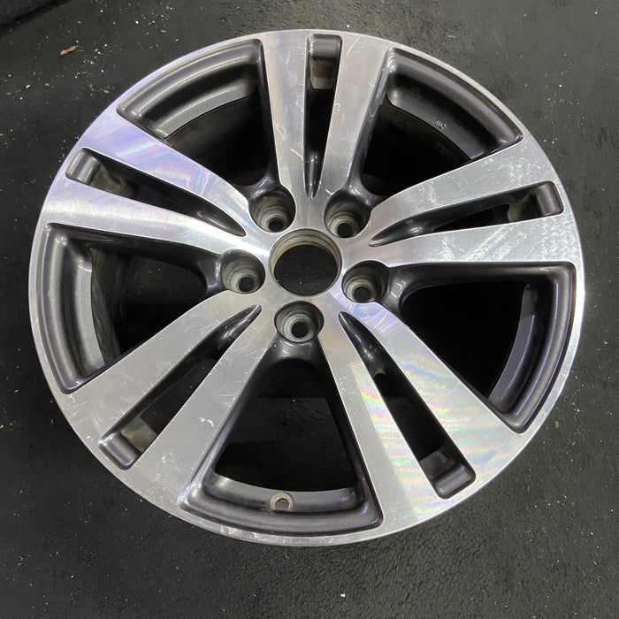 18" PILOT 16-18 18x8 , 5 double spoke , machined face Original OEM Wheel Rim - Side Profile