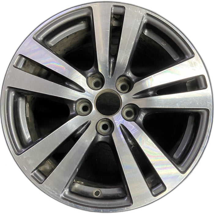 18" PILOT 16-18 18x8 , 5 double spoke , machined face Original OEM Wheel Rim - Front View