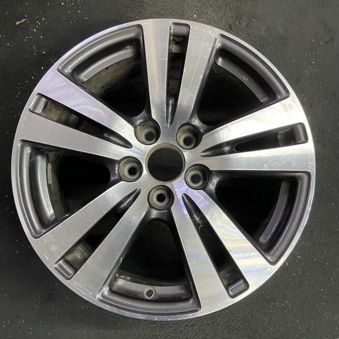 18" PILOT 16-18 18x8 , 5 double spoke , machined face Original OEM Wheel Rim - Angle View