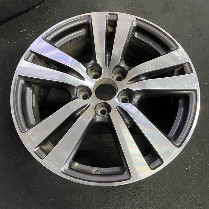18" PILOT 16-18 18x8 , 5 double spoke , machined face Original OEM Wheel Rim - Side Profile