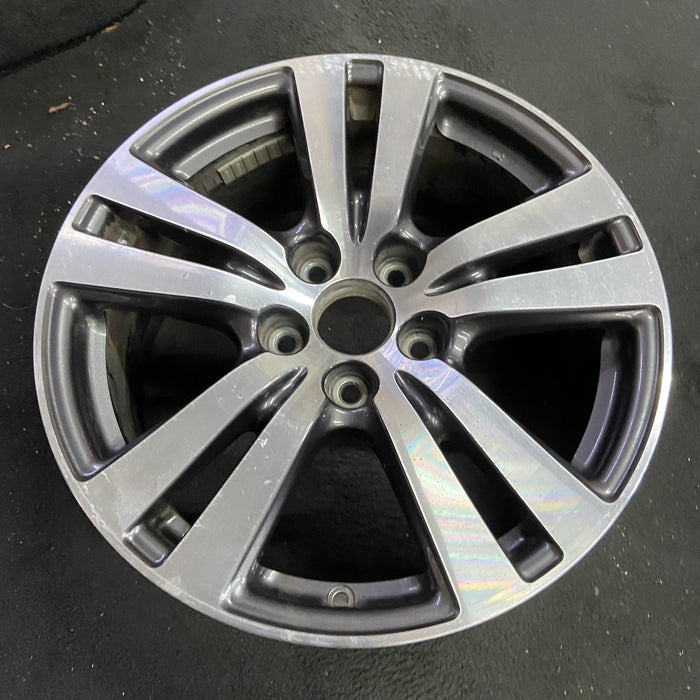 18" PILOT 16-18 18x8 , 5 double spoke , machined face Original OEM Wheel Rim - Side Profile