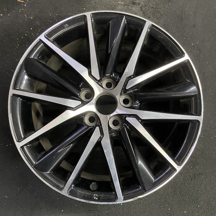 18" CAMRY 21-24 18x8 alloy 15 spoke machined black Original OEM Wheel Rim