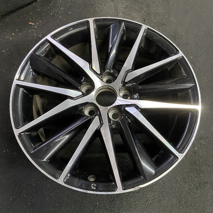18" CAMRY 21-24 18x8 alloy 15 spoke machined black Original OEM Wheel Rim