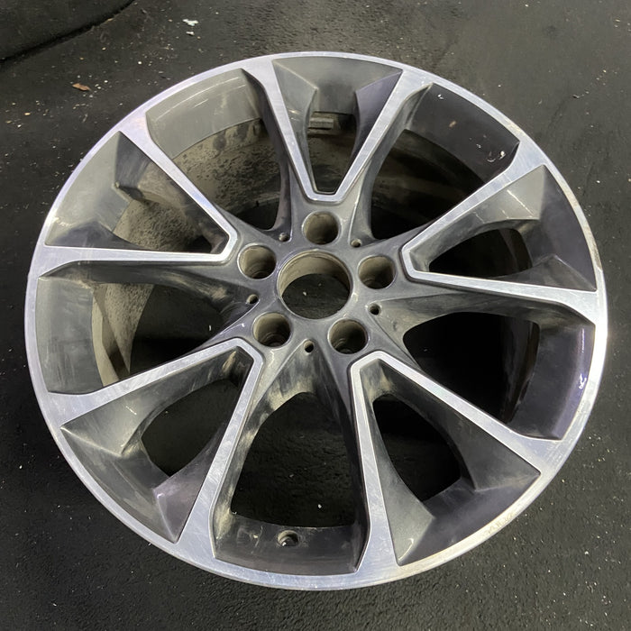 19" BMW X5 14-18 19x9 , 5 spoke, V spoke, narrow spoke Original OEM Wheel Rim - Side Profile