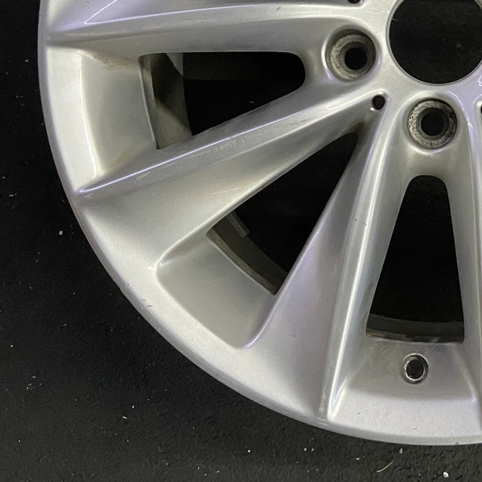 18" BMW X3 11-14 18x8 alloy 5 spoke V spoke design silver Original OEM Wheel Rim - Additional View