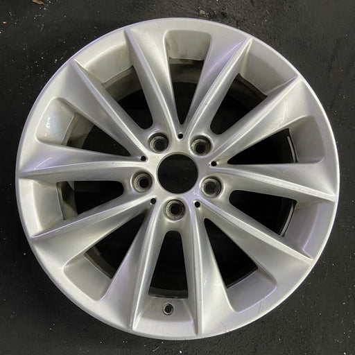 18" BMW X3 11-14 18x8 , , V spoke design, silver Original OEM Wheel Rim - Angle View