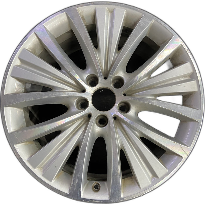 19" BMW X5 14-17 19x9 , 15 spoke, middle grooved spoke, w/polished Original OEM - Front View