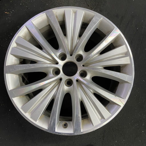 19" BMW X5 14-17 19x9 , 15 spoke, middle grooved spoke, w/polished Original OEM - Angle View