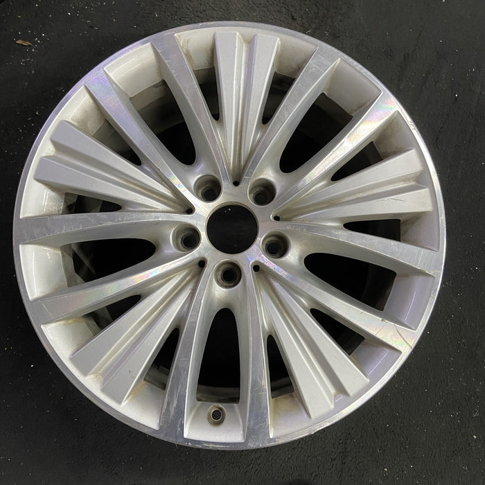 19" BMW X5 14-17 19x9 , 15 spoke, middle grooved spoke, w/polished Original OEM - Angle View