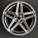 19" MUSTANG 24 19x8.5 5 spoke split spoke silver Original OEM Wheel Rim - Front View