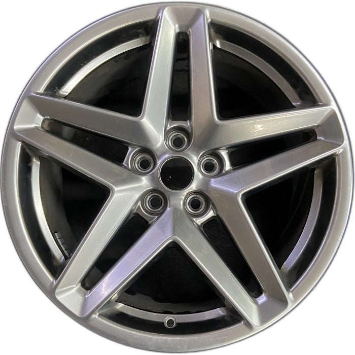 19" MUSTANG 24 19x8.5 5 spoke split spoke silver Original OEM Wheel Rim - Front View