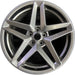 19" MUSTANG 24 19x8.5 5 spoke split spoke silver Original OEM Wheel Rim - Front View