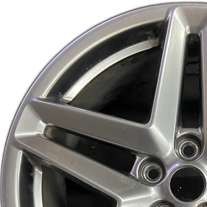 19" MUSTANG 24 19x8.5 5 spoke split spoke silver Original OEM Wheel Rim - Angle View