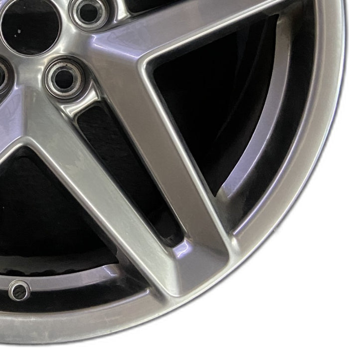 19" MUSTANG 24 19x8.5 5 spoke split spoke silver Original OEM Wheel Rim - Close-Up Detail