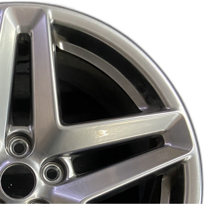 19" MUSTANG 24 19x8.5 5 spoke split spoke silver Original OEM Wheel Rim - Side Profile