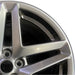 19" MUSTANG 24 19x8.5 5 spoke split spoke silver Original OEM Wheel Rim - Side Profile