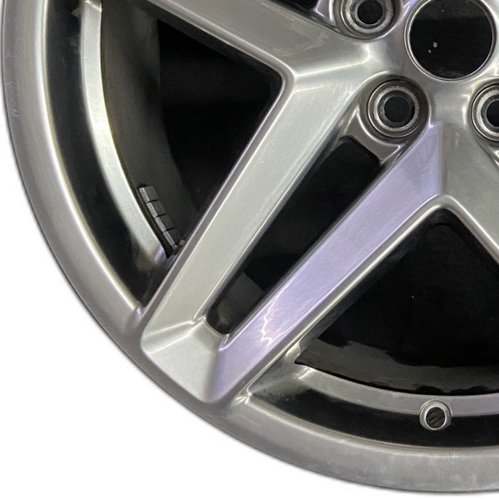 19" MUSTANG 24 19x8.5 5 spoke split spoke silver Original OEM Wheel Rim - Back View