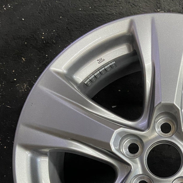 17" RAV4 19-25 17x7 alloy 5 spoke silver Original OEM Wheel Rim - Side Profile