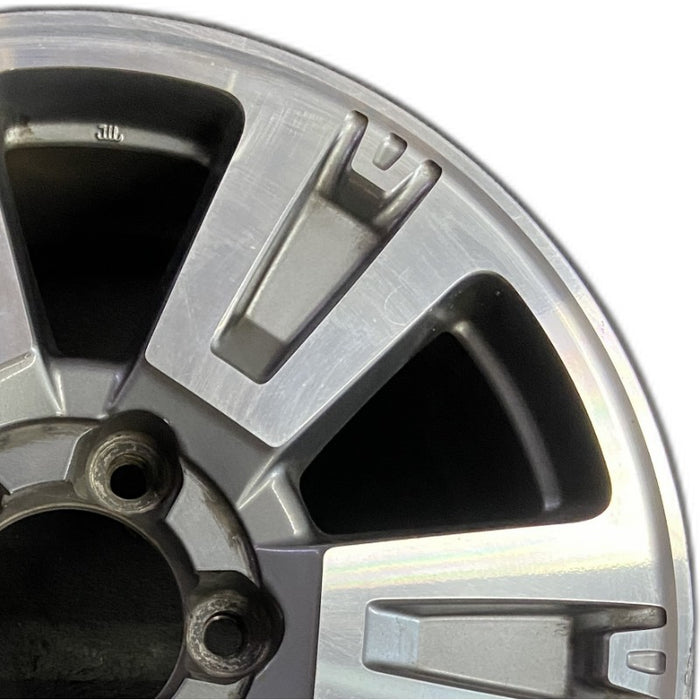 20" TUNDRA 18-21 20x8 alloy 6 spoke exposed lug nuts gray inlay Original OEM - Side Profile