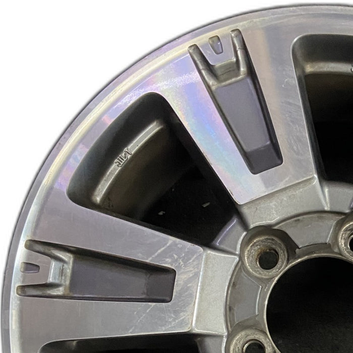 20" TUNDRA 18-21 20x8 alloy 6 spoke exposed lug nuts gray inlay Original OEM - Angle View