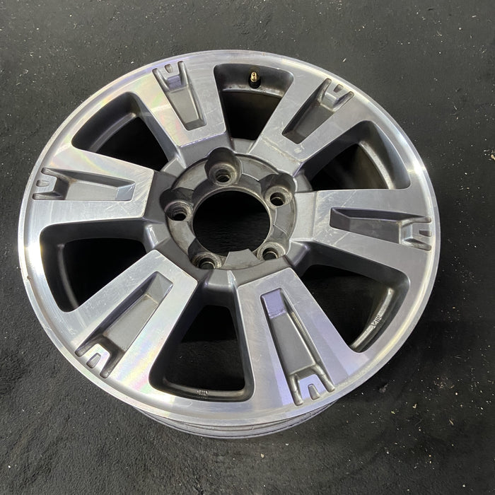 20" TUNDRA 18-21 20x8 , 6 spoke, exposed lug nuts, gray inlay Original OEM - Close-Up Detail