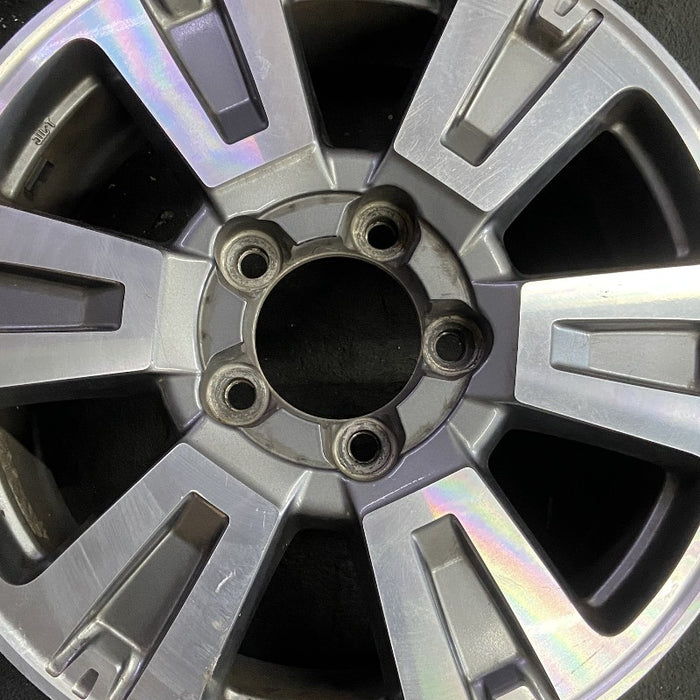 20" TUNDRA 18-21 20x8 alloy 6 spoke exposed lug nuts gray inlay Original OEM - Angle View