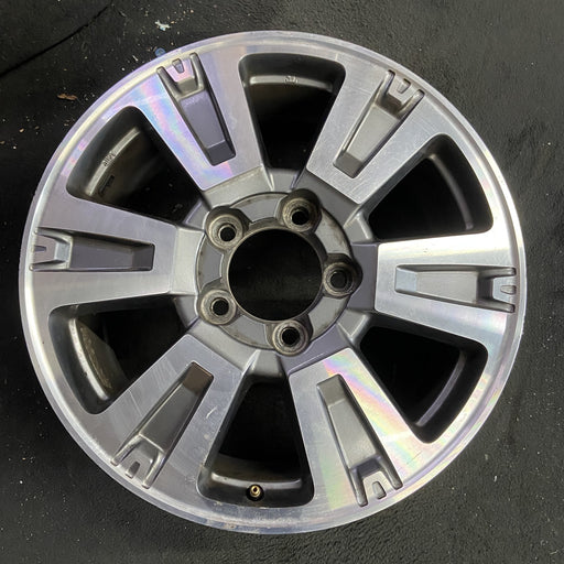 20" TUNDRA 18-21 20x8 , 6 spoke, exposed lug nuts, gray inlay Original OEM - Angle View