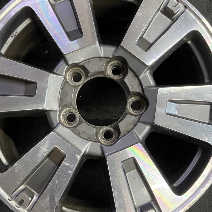20" TUNDRA 18-21 20x8 alloy 6 spoke exposed lug nuts gray inlay Original OEM - Angle View