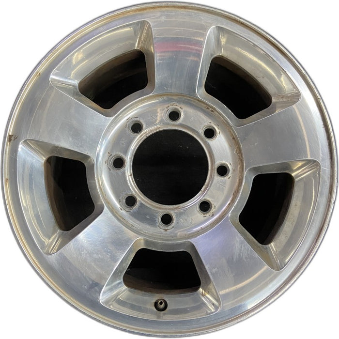 17" DODGE 1500 PICKUP 06 8 lug 17x8 aluminum polished Original OEM Wheel Rim - Front View